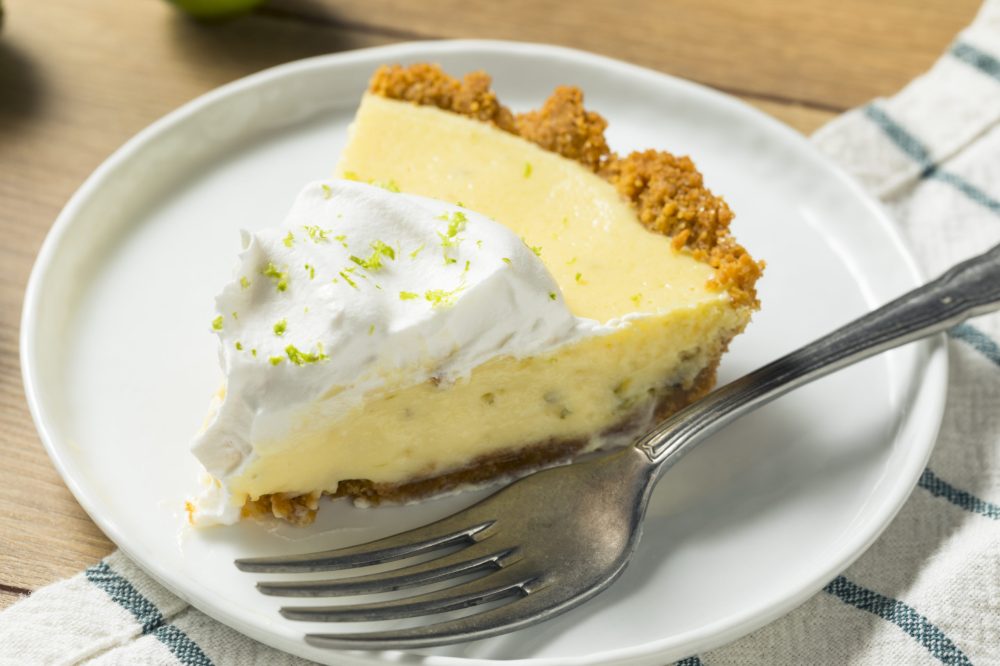 Sweet Homemade Key Lime Pie with Zest and Cream